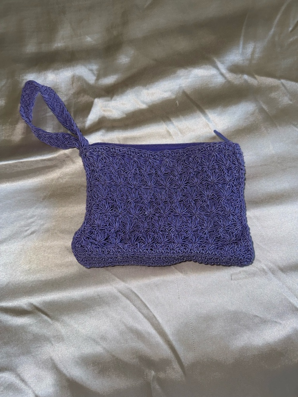 Simply Styled Purple Crochet Wristlet Clutch